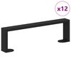 vidaXL M&oslash;belf&oslash;tter 12 stk. Svart 341 x 40,5 x 100 mm Jern