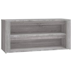 vidaXL Skohylle gr&aring; sonoma 100x35x45 cm konstruert tre