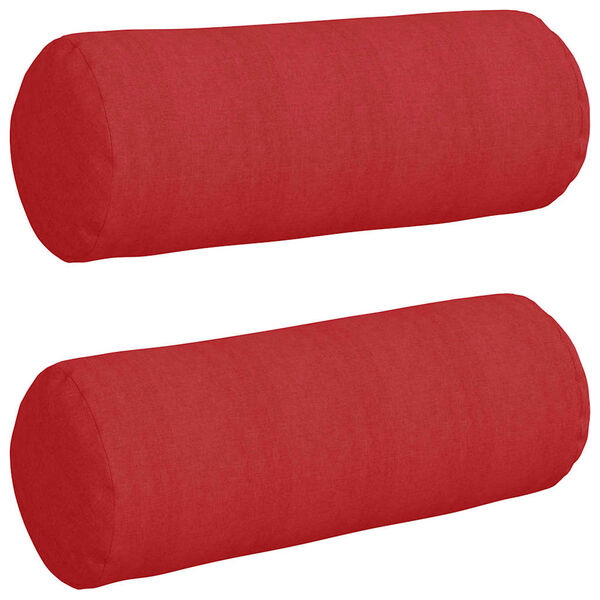 vidaXL Bolster puter 2 pcs Rød Ø 25 x 70 cm stoff