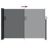 vidaXL Uttrekkbar sidemarkise svart 140x300 cm