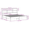 vidaXL Seng med bokhylle uten madrass voksbrun 200x200 cm heltre furu