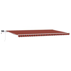 vidaXL Uttrekkbar markise oransje og brun 600 &times; 300 cm