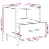 vidaXL Nattbord med skuff 2 pcs Brun 40 x 35 x 47,5 cm Konstruert tre