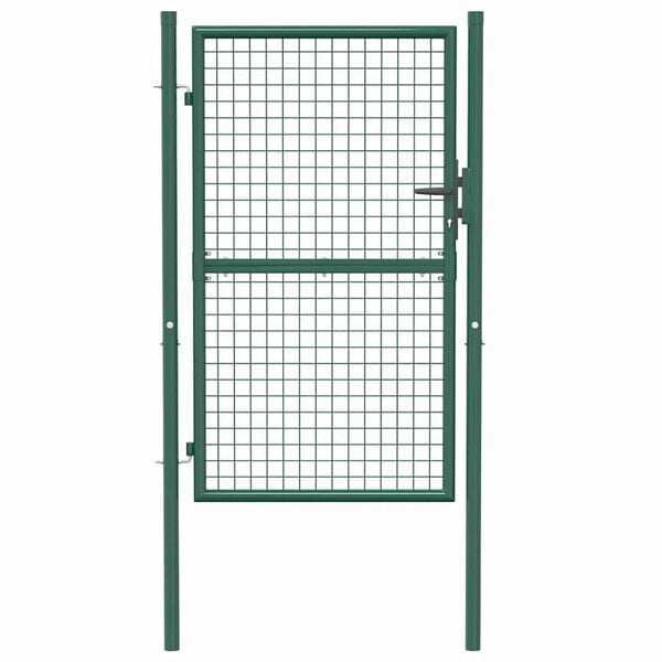 vidaXL Gjerdeport stål 100x150 cm grønn