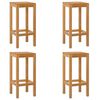 vidaXL Barstol 4 pcs Brun Massivt Teaktre