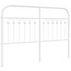 vidaXL Utskiftbar sengegavl i metall hvit 135 cm