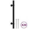 vidaXL Skaph&aring;ndtak 20 stk svart 128 mm rustfritt st&aring;l