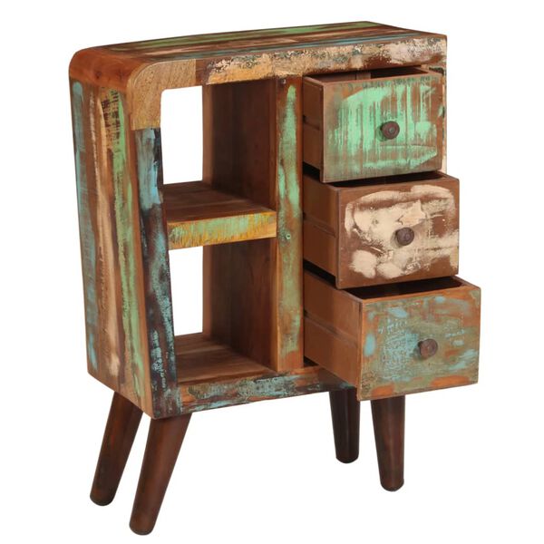 vidaXL Skjenk 55x30x80 cm gjenvunnet heltre