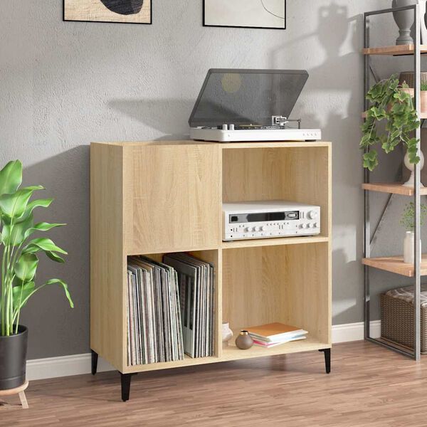 vidaXL Hifi-benk sonoma eik 84,5x38x89 cm konstruert tre