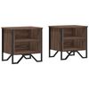 vidaXL Nattbord brun eik 2 stk 40x30x40 cm konstruert tre