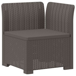 vidaXL 1-seters Hage Sofa Rattan Utseende PP Lysegr&aring;