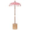 vidaXL Balinesisk parasoll med base Rosa 95 x 95 x 260 cm
