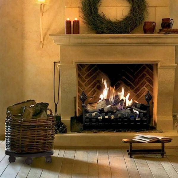 vidaXL Plantetralle med hjul 2 stk diameter 30 cm svart 170 kg