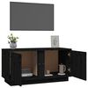 vidaXL TV-benk svart 80x35x40,5 cm heltre furu