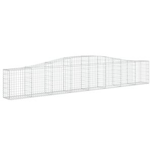 vidaXL Gabionkurv buet 400x30x60/80 cm galvanisert jern