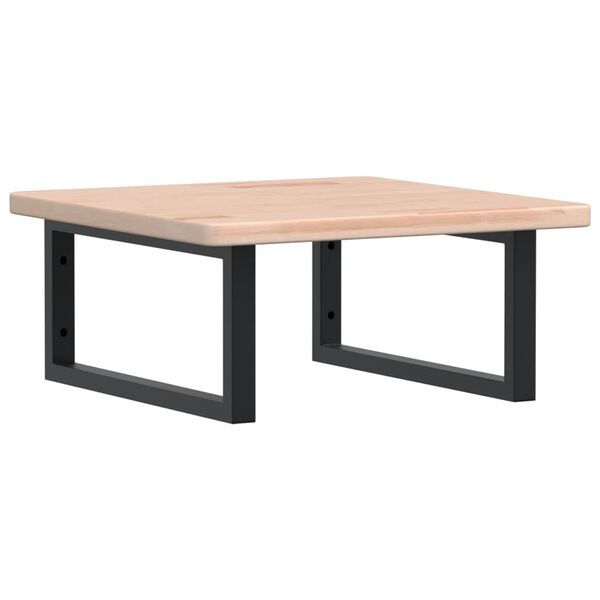 vidaXL Servanthylle veggmontert stål og heltre eik