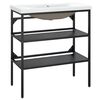 vidaXL Servantramme med innebygd servant svart jern