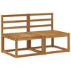 vidaXL 2 Stk Ute Midt Sofa Solid akasietre Naturlig 118 x 63 x 73 cm