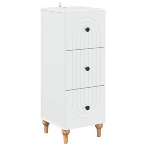 vidaXL Skuffeskap Hvit 33 x 34,5 x 90 cm Konstruert tre