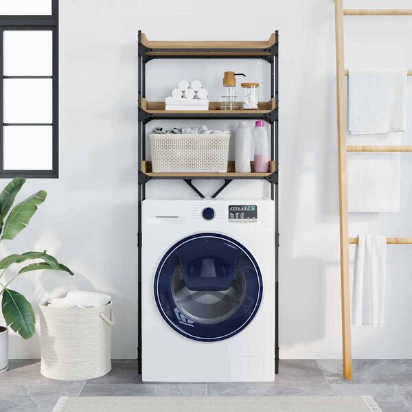 vidaXL Vaskemaskinhylle Artisan Eik 67 x 25 x 163 cm Konstruert tre