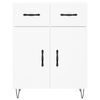 vidaXL Highboard hvit 69,5x34x180 cm konstruert tre