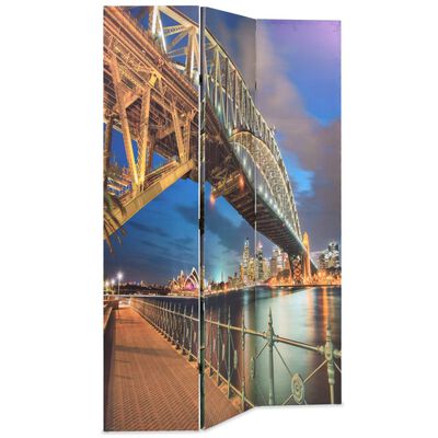 vidaXL Sammenleggbar romdeler 120x170 cm Sydney Harbour Bridge