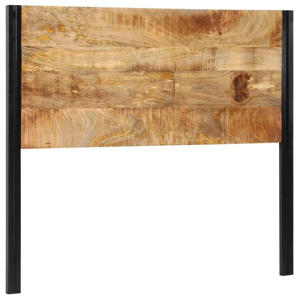 vidaXL sengegavl 120 cm heltre mango og jern