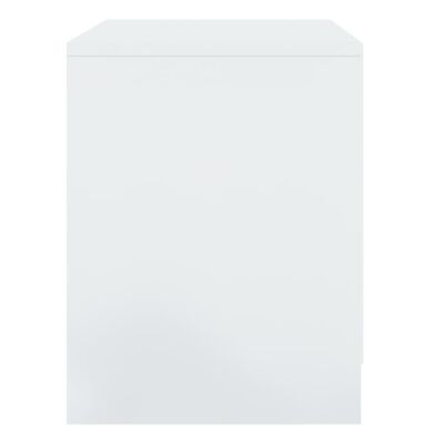 vidaXL Nattbord høyglans hvit 45x34,5x44,5 cm sponplate