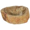 vidaXL Vask 45x35x15 cm fossilstein krem