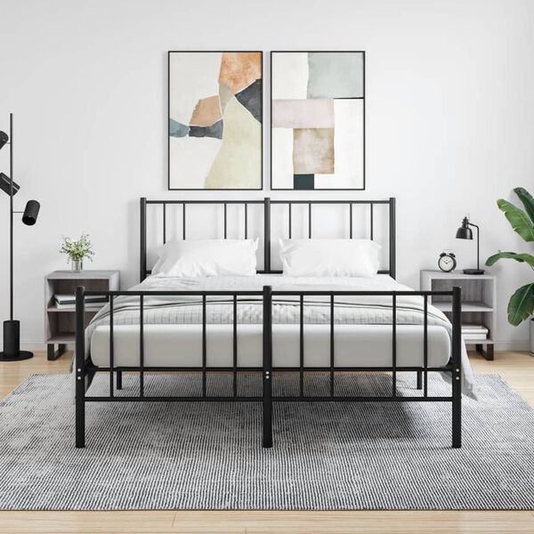 vidaXL Nattbord 2 stk gr&aring; sonoma 40x30x50 cm konstruert tre