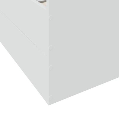 vidaXL Sengeramme med skuffer hvit 90x200 cm konstruert tre