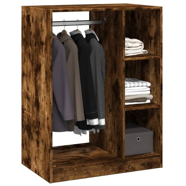 vidaXL Garderobe r&oslash;kt eik 77x48x102 cm konstruert tre
