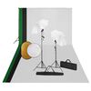 vidaXL Fotostudiosett med lamper, bakgrunn og reflektor
