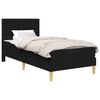 vidaXL Sengeramme med madrass med hodegjerde Svart 90 x 190 cm stoff