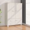vidaXL Garderobe HAMAR hvit 99x45x137 cm heltre furu