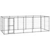 vidaXL Utendørs hundegård 12,1 m² stål