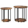vidaXL Sidebordssett med hylle 2 pcs Brun
