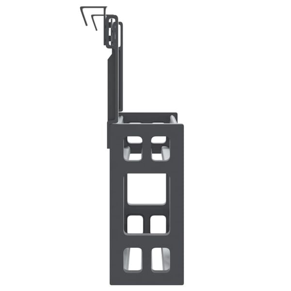 vidaXL Hylle til skapd&oslash;r 34x12x26 cm aluminium