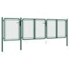 vidaXL Hageport st&aring;l 400x75 cm gr&oslash;nn