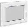 vidaXL Kj&oslash;levindu RISOR 80 x 60 cm PVC og glass Antrasitt