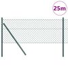 vidaXL Gjerdep&aring;le gr&oslash;nn 25 x 0,8 m (40 x 40 mm mesh) St&aring;l og PVC