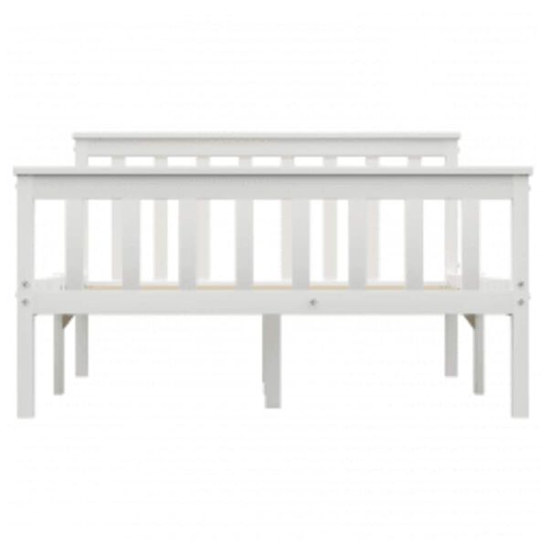 vidaXL Sengeramme hvit heltre furu 120x200 cm