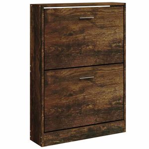 vidaXL Skoskap r&oslash;kt eik 59x17x81 cm konstruert tre
