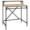 vidaXL Skrivebord sonoma eik 80x50x90 cm konstruert tre og jern