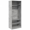 vidaXL Garderobe betonggr&aring; 80x50x200 cm konstruert tre