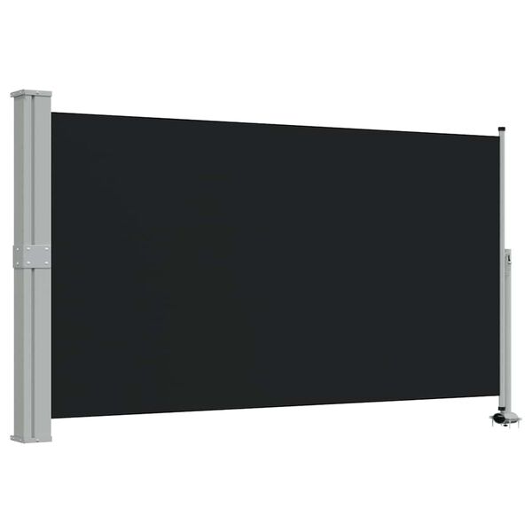 vidaXL Uttrekkbar sidemarkise 140 x 300 cm svart