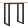 vidaXL Spisebord O-ramme 80x50x75 cm heltre furu og st&aring;l