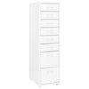 vidaXL Mobilt arkivskap hvit 28x41x109 cm metall