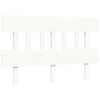 vidaXL Sengeramme med hodegavl hvit 120x200 cm heltre