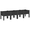 vidaXL Plantekasse med ben svart 160x40x42 cm PP
